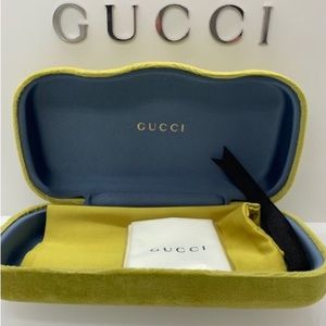 Gucci velvet hard shell eyeglass or sunglass case.